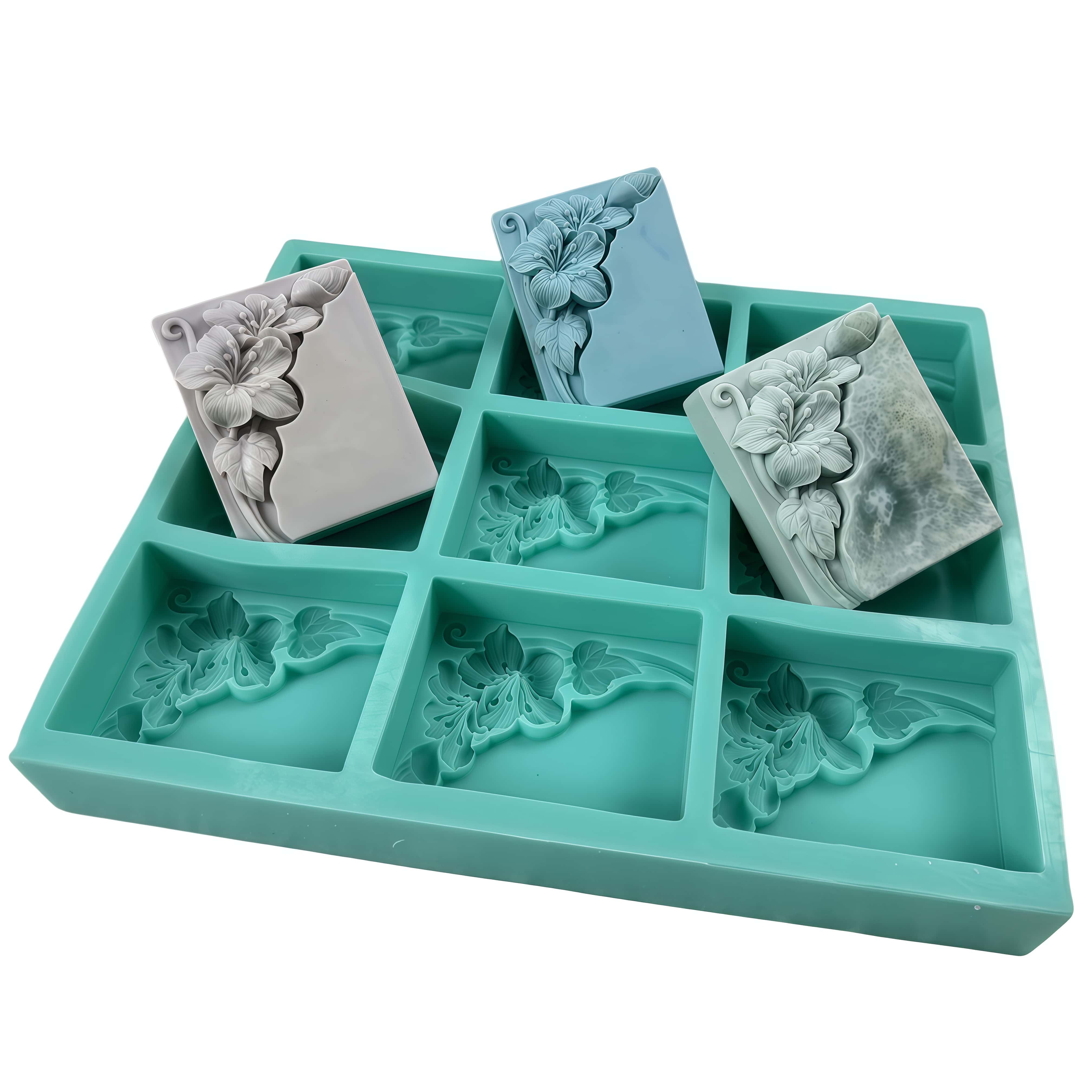 Soap Making Formula - 9 Cavities Tung Flower Soap Mold