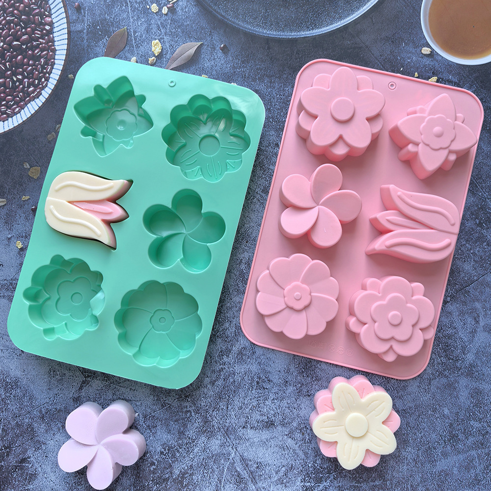 Soap Making Formula - kinds Flower Silicone Molds Different Flower-shaped