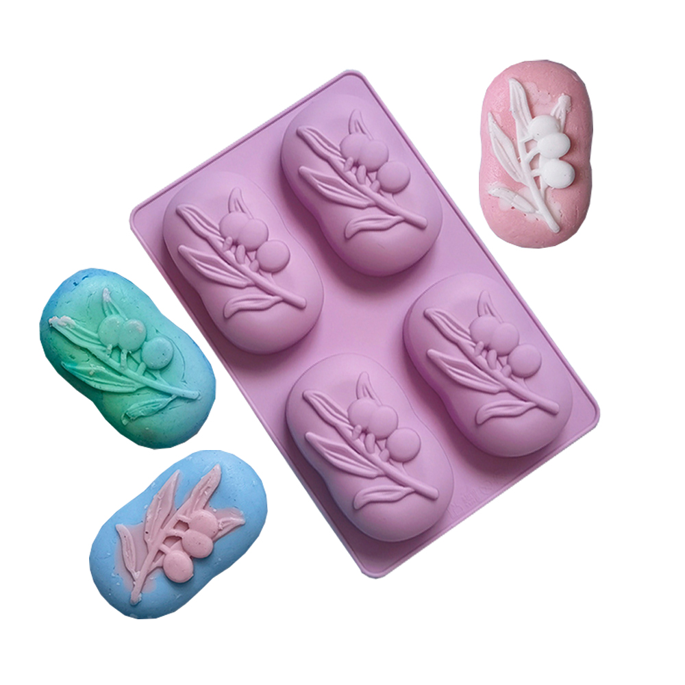 4 Cavities Oval Olive Tree Sil - Soap Making Essentials review and price