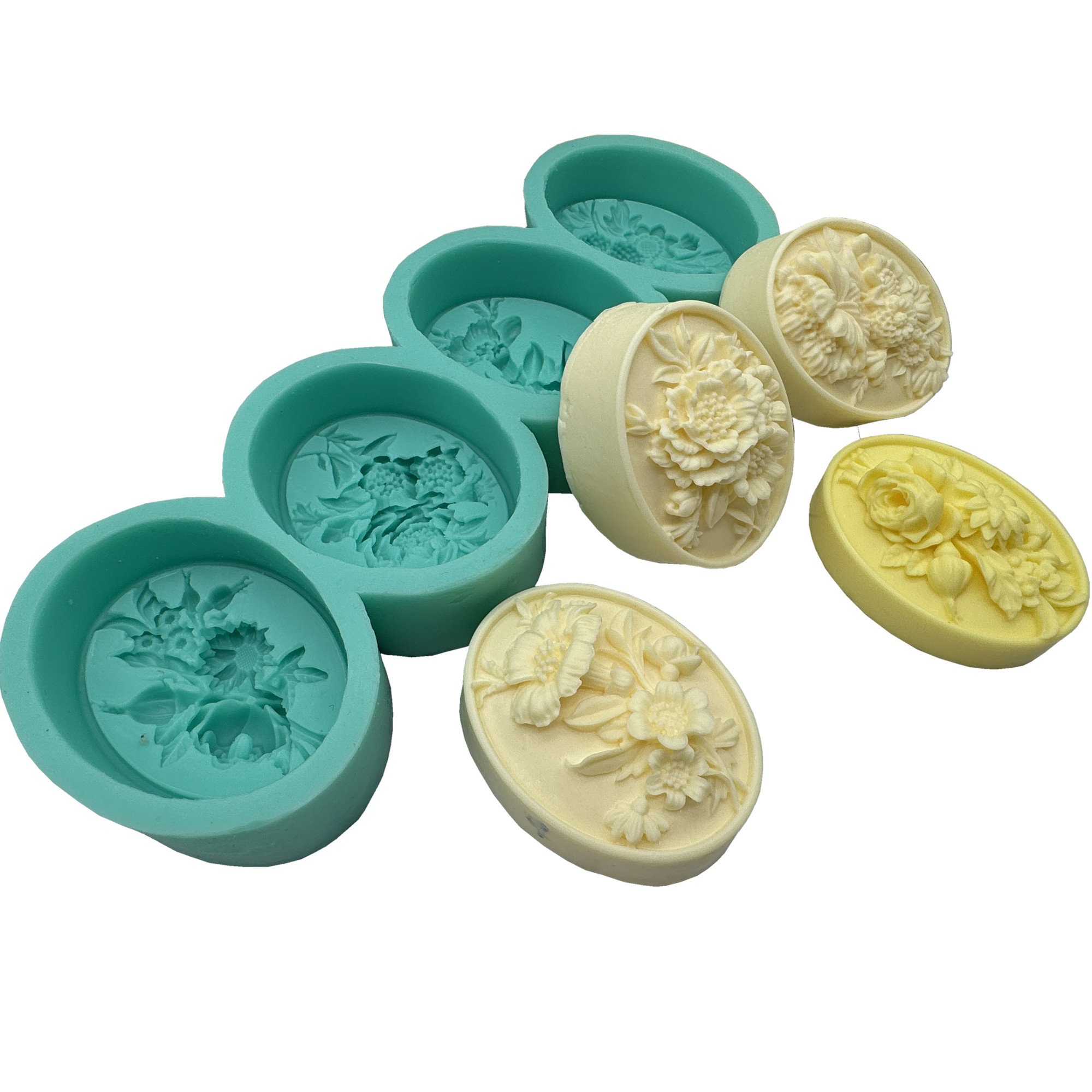 4Cavity Oval Flower 3D Soap Mo - Soap Making Scents review and price