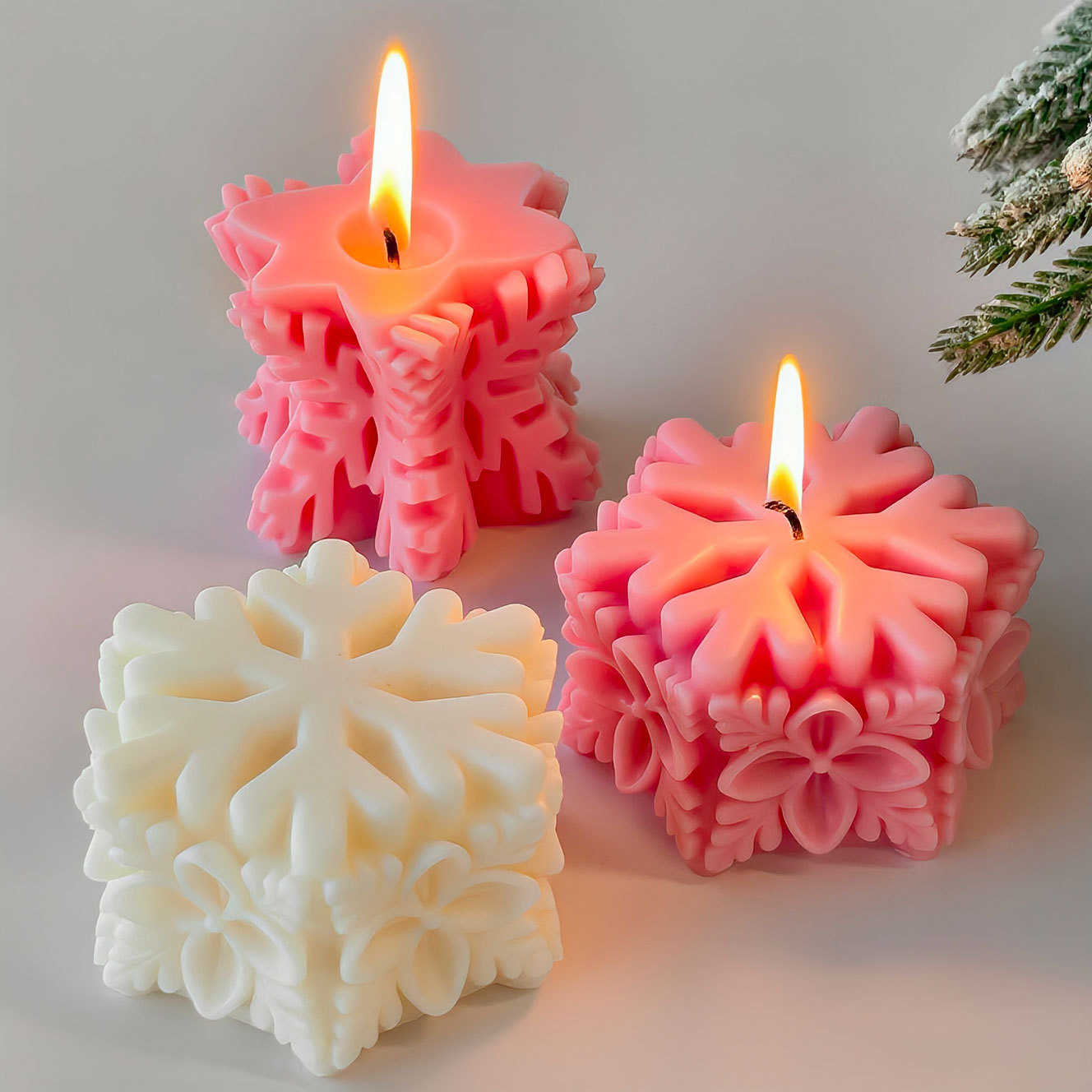 Christmas Snowflake Pillar Can - Soap Making Scents review and price